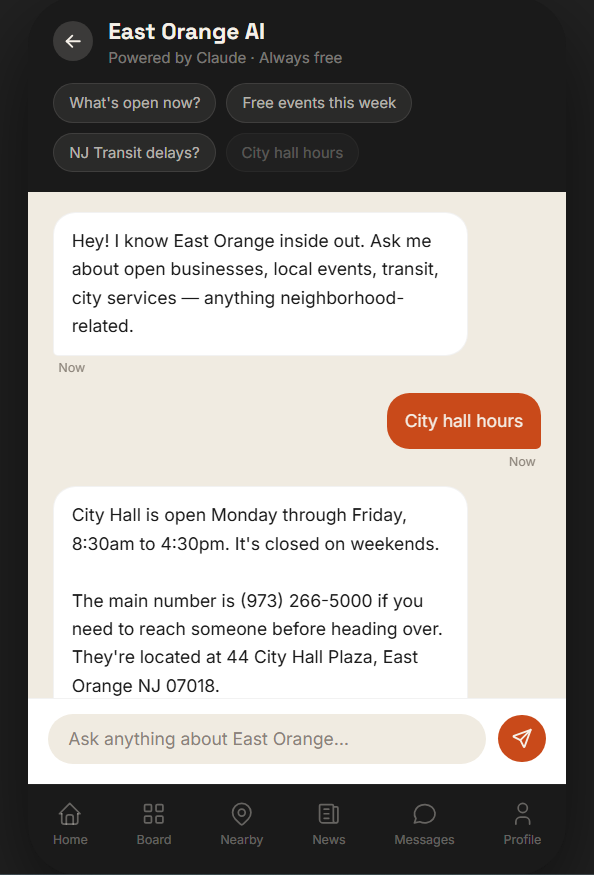 EastOrange.app screenshot 3